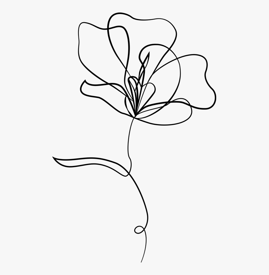 Transparent Flores Dibujo Png - Dibujos De Flores Minimalistas