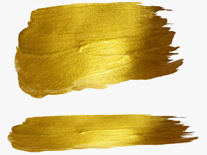 Transparent Gold Paint Png - Gold Brush Stroke Png