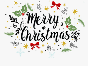Transparent Merry Christmas Text Png - Merry Christmas Clipart Vintage