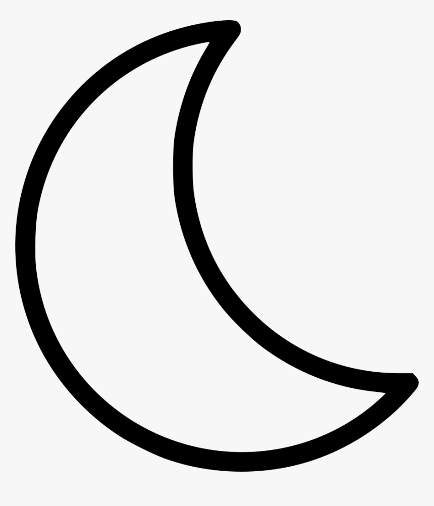 Transparent Crescent Moon Clipart Png - Half Moon Cartoon Black And White