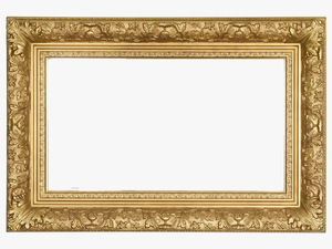 Wooden Border Frames Png Free Images - Long Wide Gold Frame