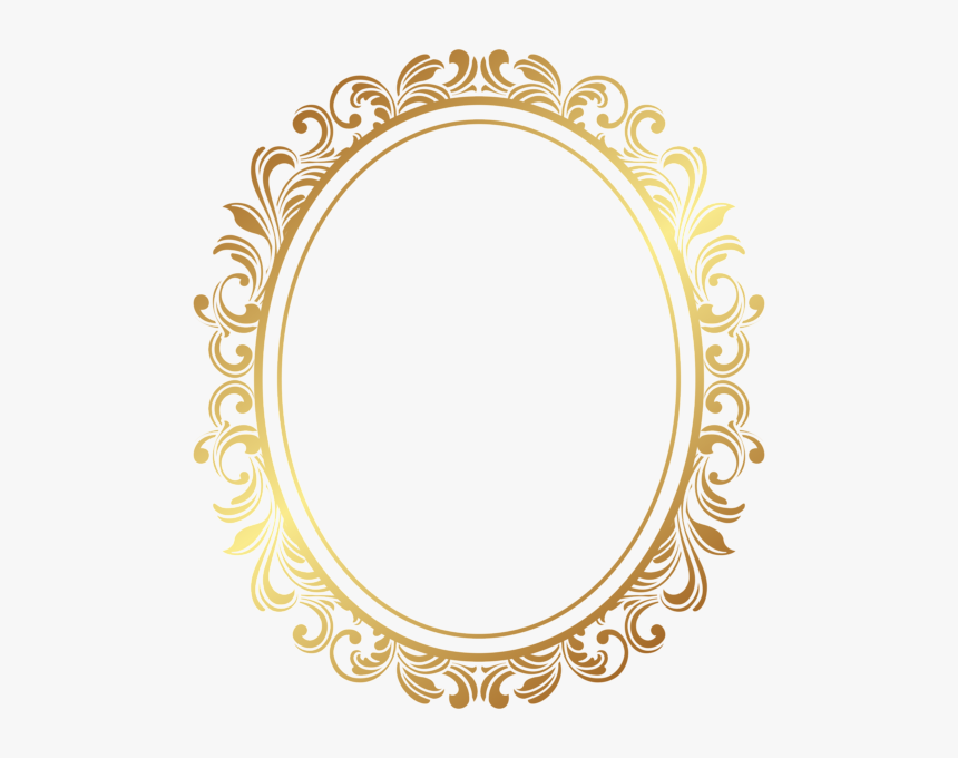 Oval Gold Frame Png