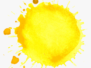 Watercolor Yellow Splash Png - Yellow Circle Brush Png