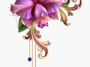 #flower #flowers #decoration #border #borders #terrieasterly - Orchid Flower Frame Png