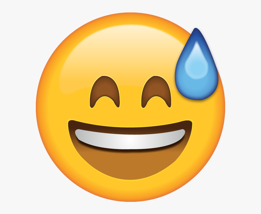 Emoji Transparent Download Smiling With Sweat Emoji - Covent Garden