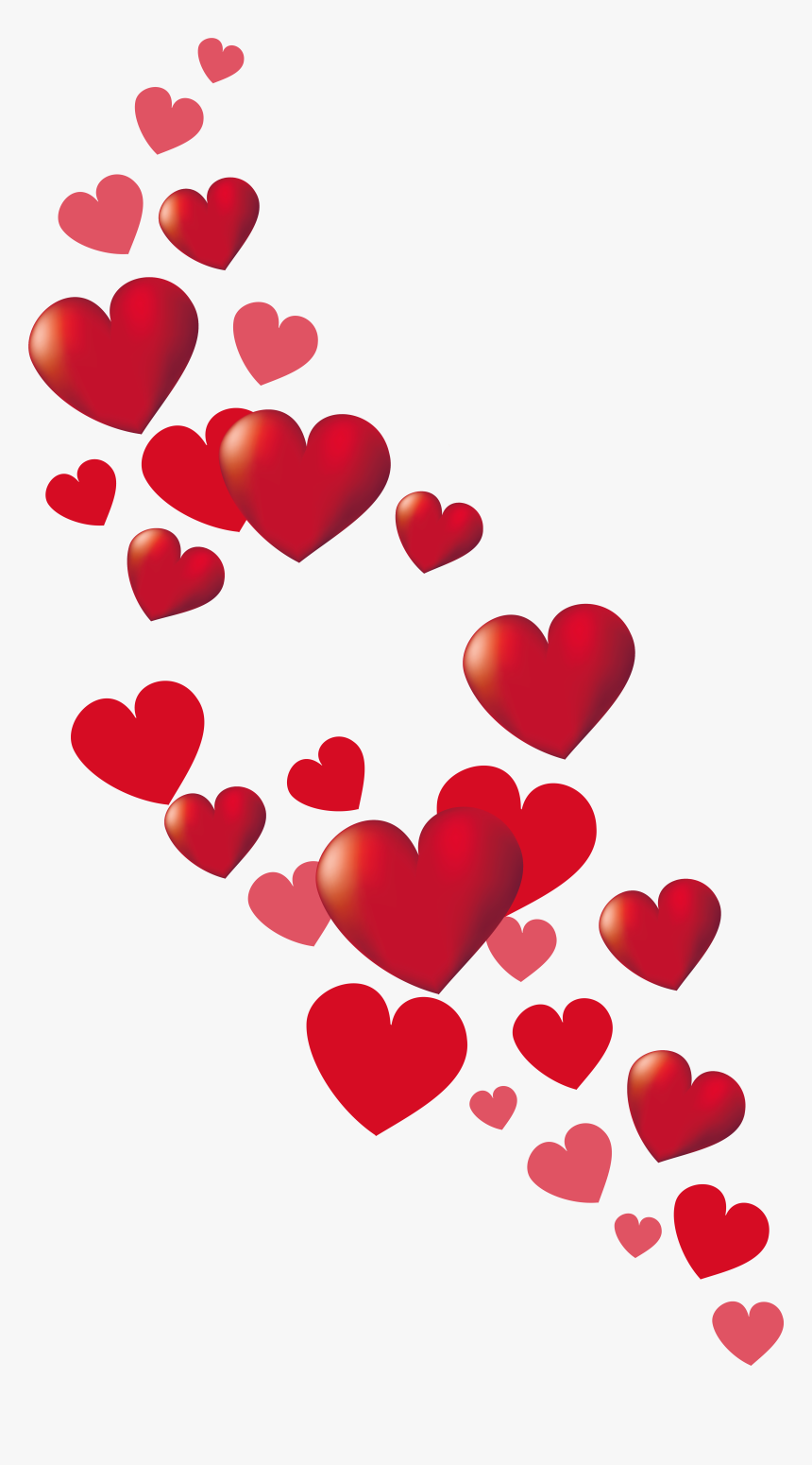 Valentine Hearts Decor Png - Transparent Background Hearts Png