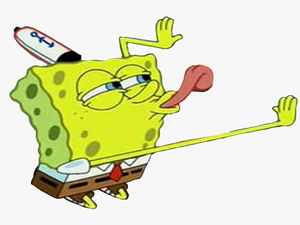 Spongebob Licking Meme Transparent 