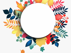 Clipart Circle Watercolor - Flower Frame Png Vector