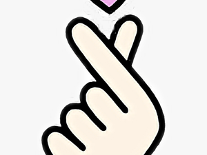 Hand Heart Finger Korea - Saranghae Dedos