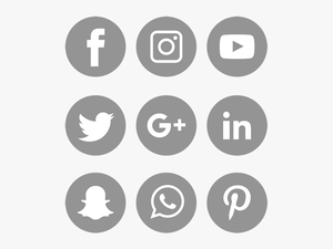 Facebook Logo Vector Gray - Transparent Background Social Media Icon