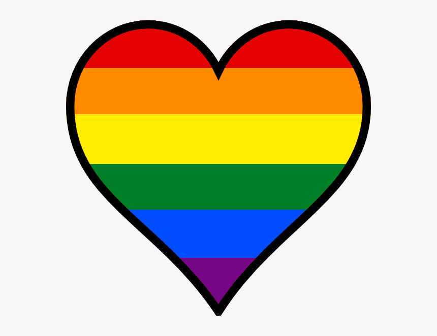 Heart Gay Pride - Pride Heart Png