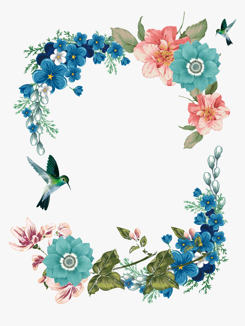 Floral Design Flower Icon - Frame Flower Border Design