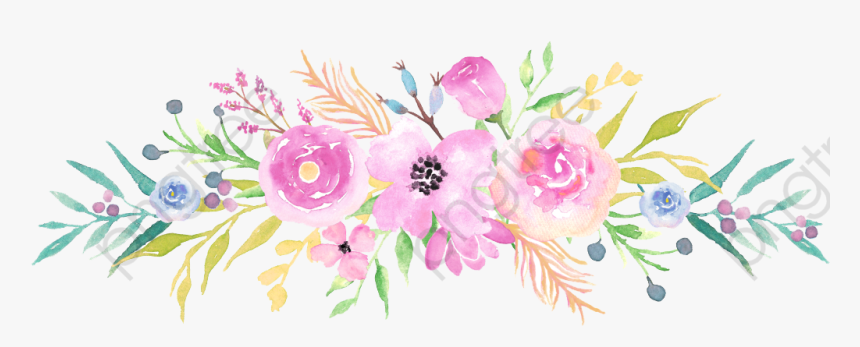 Watercolor Flowers Png Bouquet W