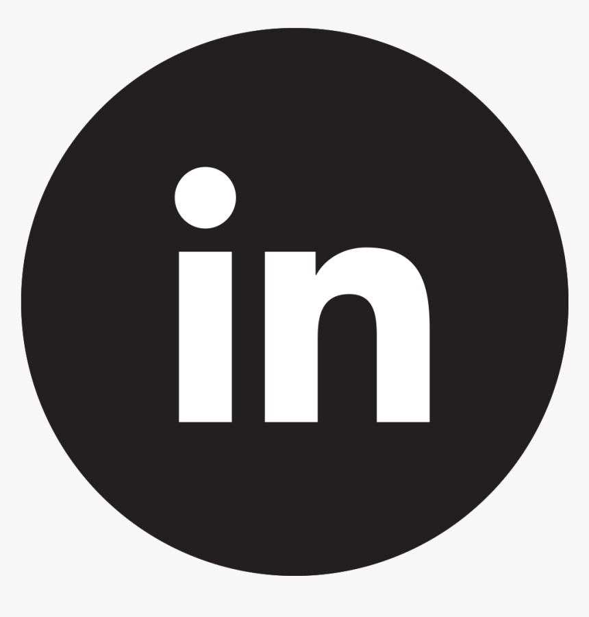 Linkedin Icon Png Black - Linked