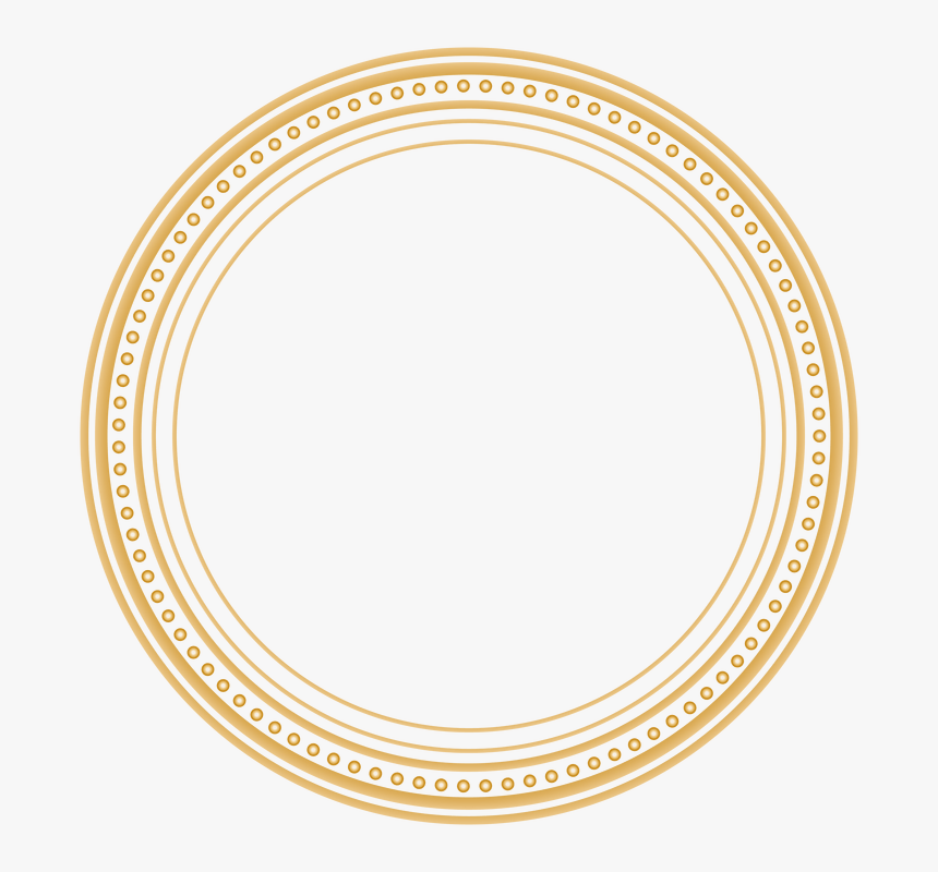 Circle Frames Png - Gold Circle 