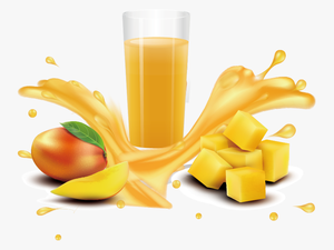Smoothie Vector Splash - Transparent Mango Juice Png