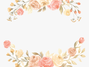 #watercolor #roses #flowers #floral #wreath #peach - Hybrid Tea Rose