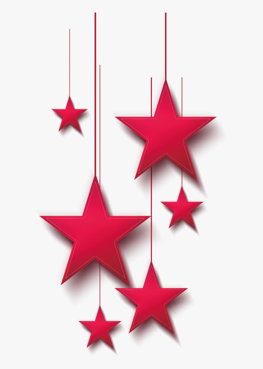 Transparent Clipart Of Stars - Christmas Red Star Png