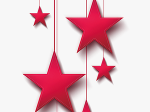 Transparent Clipart Of Stars - Christmas Red Star Png