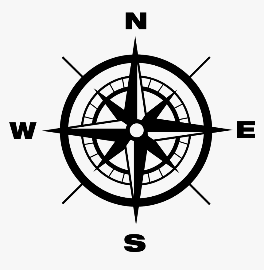 Compass With Earth Cardinal Points Directions - Compass Png