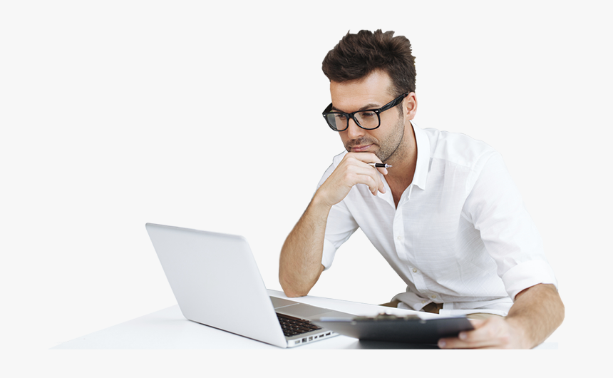 Man With Laptop Png