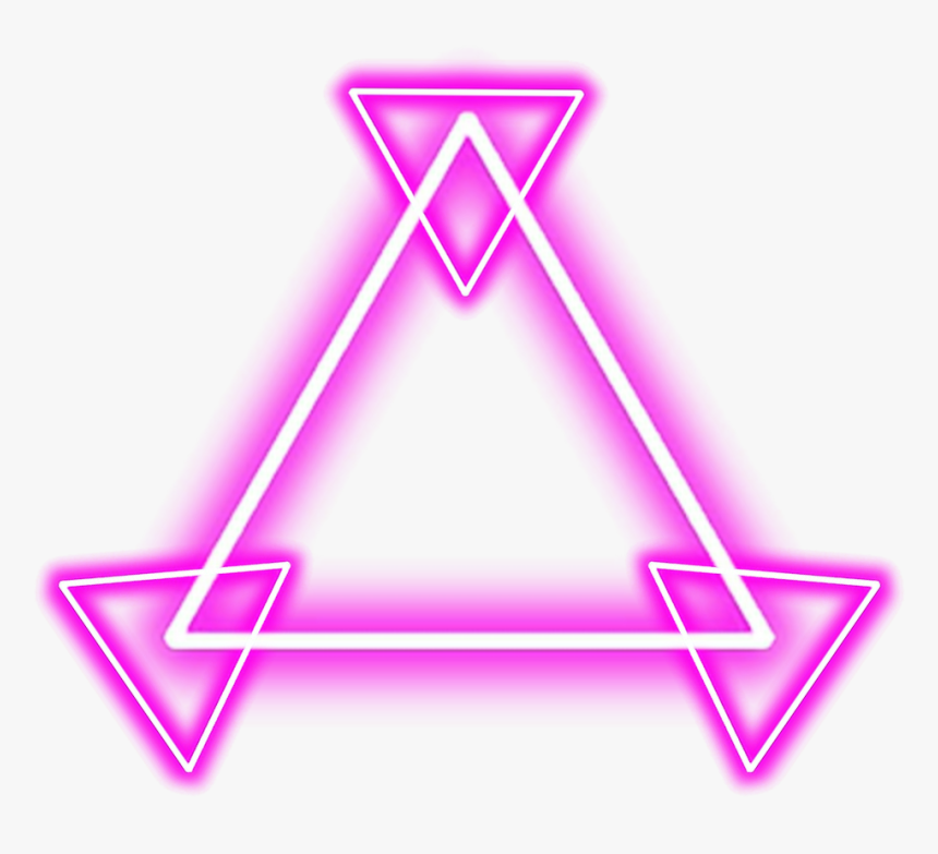 #circle #neoncircle #circleneon #triangle #neontriangle - Neon Triangle Png