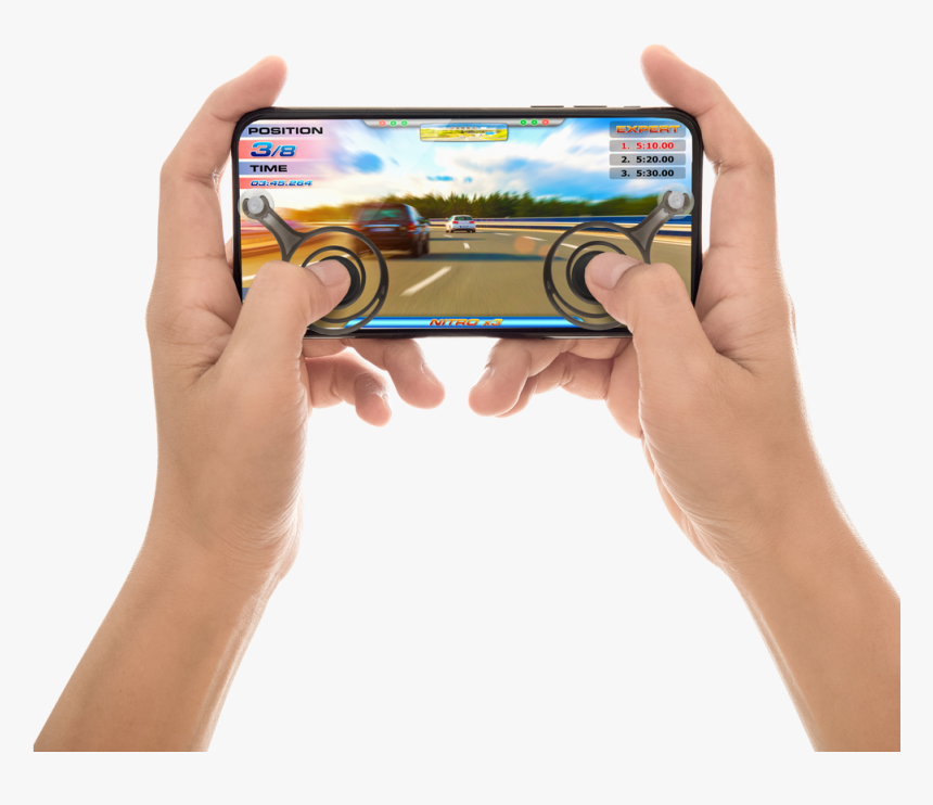 Transparent Hand Cell Phone Png - Gaming Hand Phone Png