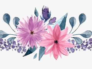 Pink Purple Flower - Free Floral Watercolor Elements