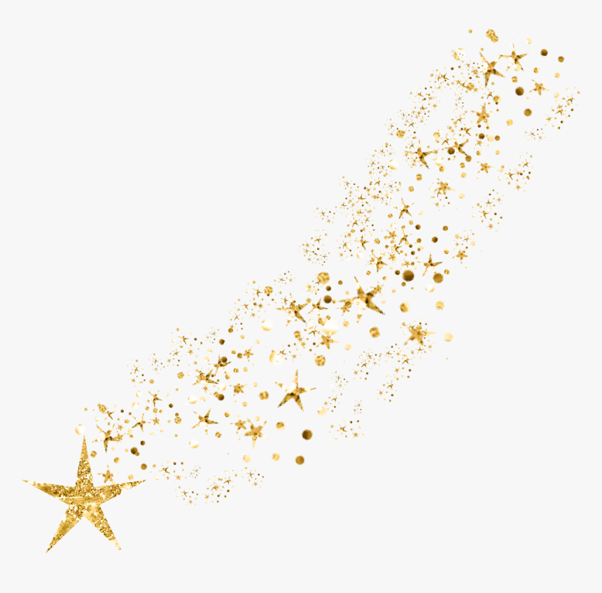 Glitter Png Image File - Gold Shooting Star Png