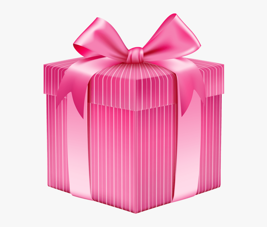 Striped Gift Box Png - Pink Gift