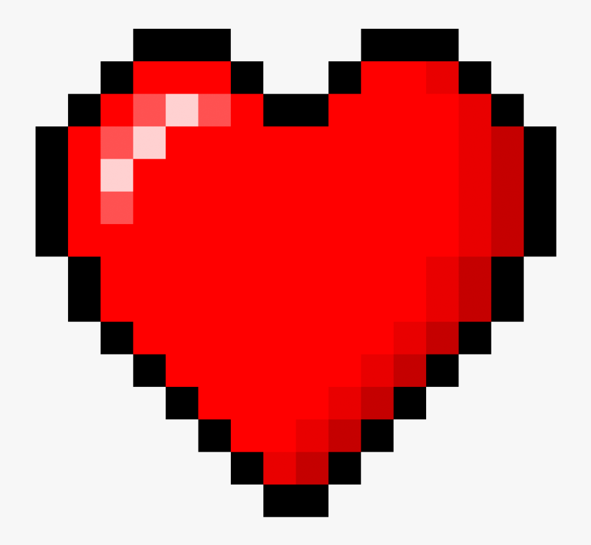 Minecraft Heart Png - 8 Bit Hear