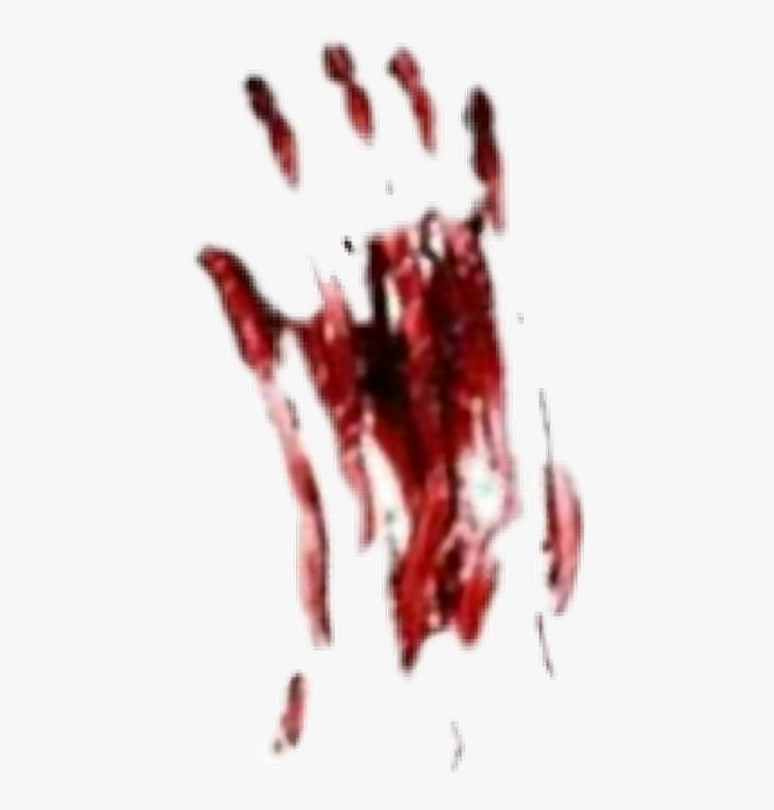 Transparent Bloody Handprint Cli