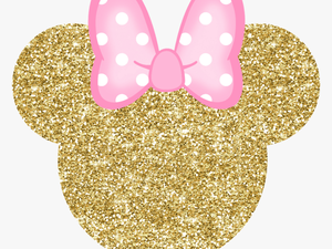 #minniemouse #glitter #bow #goldpink #pink #gold - Minnie Mouse Gold Png