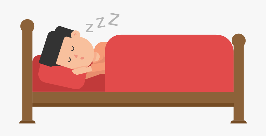 Cartoon Guy Sleeping In Bed