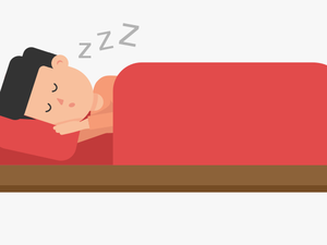 Cartoon Guy Sleeping In Bed