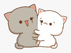 #freetoedit #cute #kawaii #cat #couple #love #hug #affection - Kawaii Cute Cat Drawing