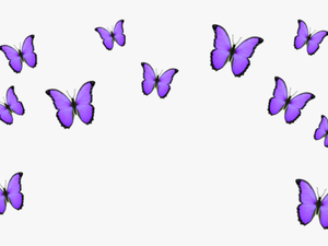 Transparent Purple Crown Png - Transparent Blue Butterfly Emoji