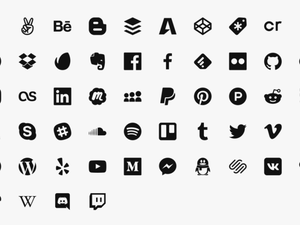 Black Social Media Icons For Email Signature