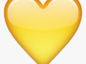 Emoji Emojis Tumblr Hearts Edit Emojisstickers Heart - Iphone Yellow Heart Emoji Png