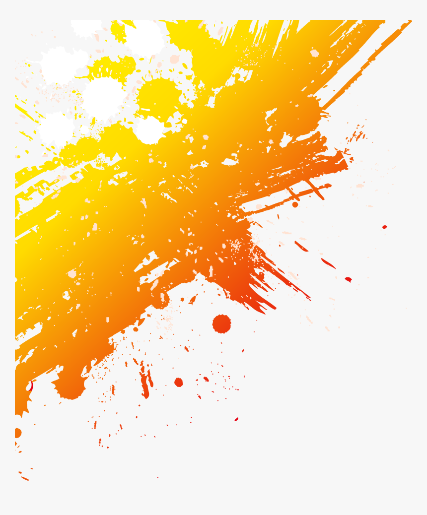 Paint Graphic Design - Orange Paint Splash Png