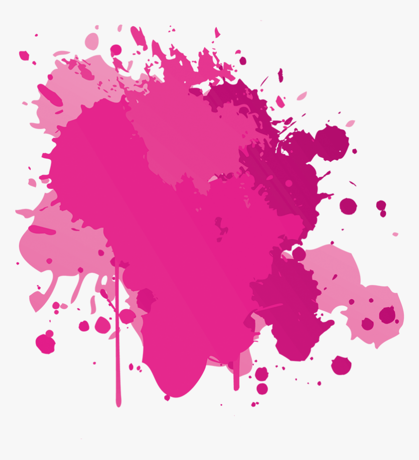 Pink Color Splash - Red Paint Splatter Png