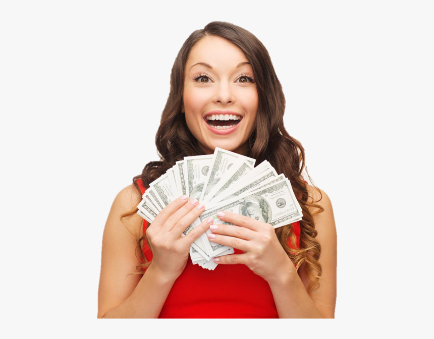Woman With Money Png