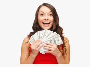 Woman With Money Png