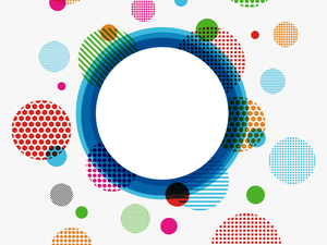 Transparent Circular Arrow Clipart - Abstract Polka Dot Png