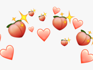 #peaches #feelingpeachy #peachy #peach #peachcrown - Peach Emoji Crown Png