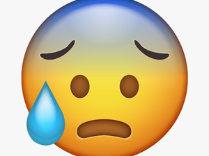 Download Cold Sweat Iphone Emoji Image - Transparent Background Sweat Emoji Png