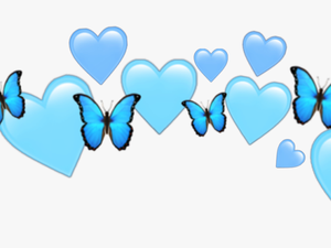 #heartjoon #heartcrown #heart #crown #blue #butterfly - Heart