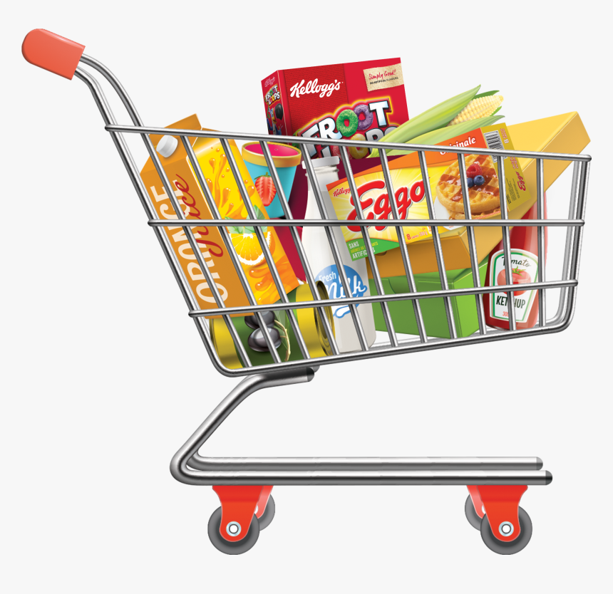 Groceries Shopping Cart Png