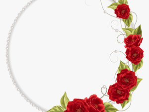 #roses #leaves #wreath #frame #border #divider #circle - Red Rose Flowers Vector