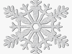 Silver Snowflake Transparent Png - Silver Glitter Snowflake